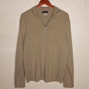 Tucker wool blend Made in Italy 1/4 zip pullover Sweater men's size large